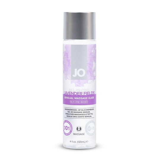 JO Lavender Silicone Massage Oil bottle, 4 oz