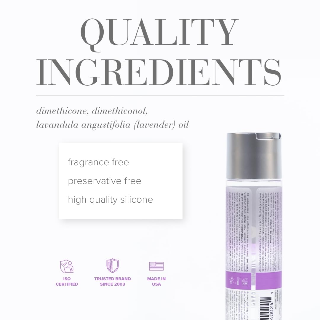 JO Lavender silicone massage oil being used in bath or shower