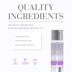 JO Lavender silicone massage oil being used in bath or shower