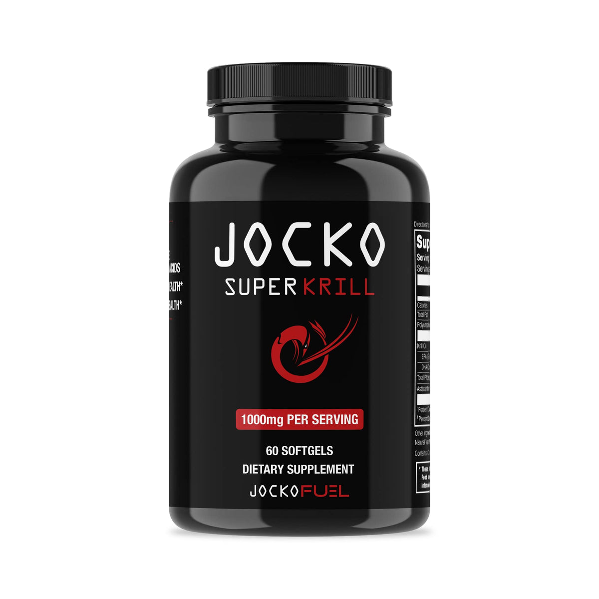 Jocko Fuel Antarctic Krill Oil 1000mg Softgels bottle with label