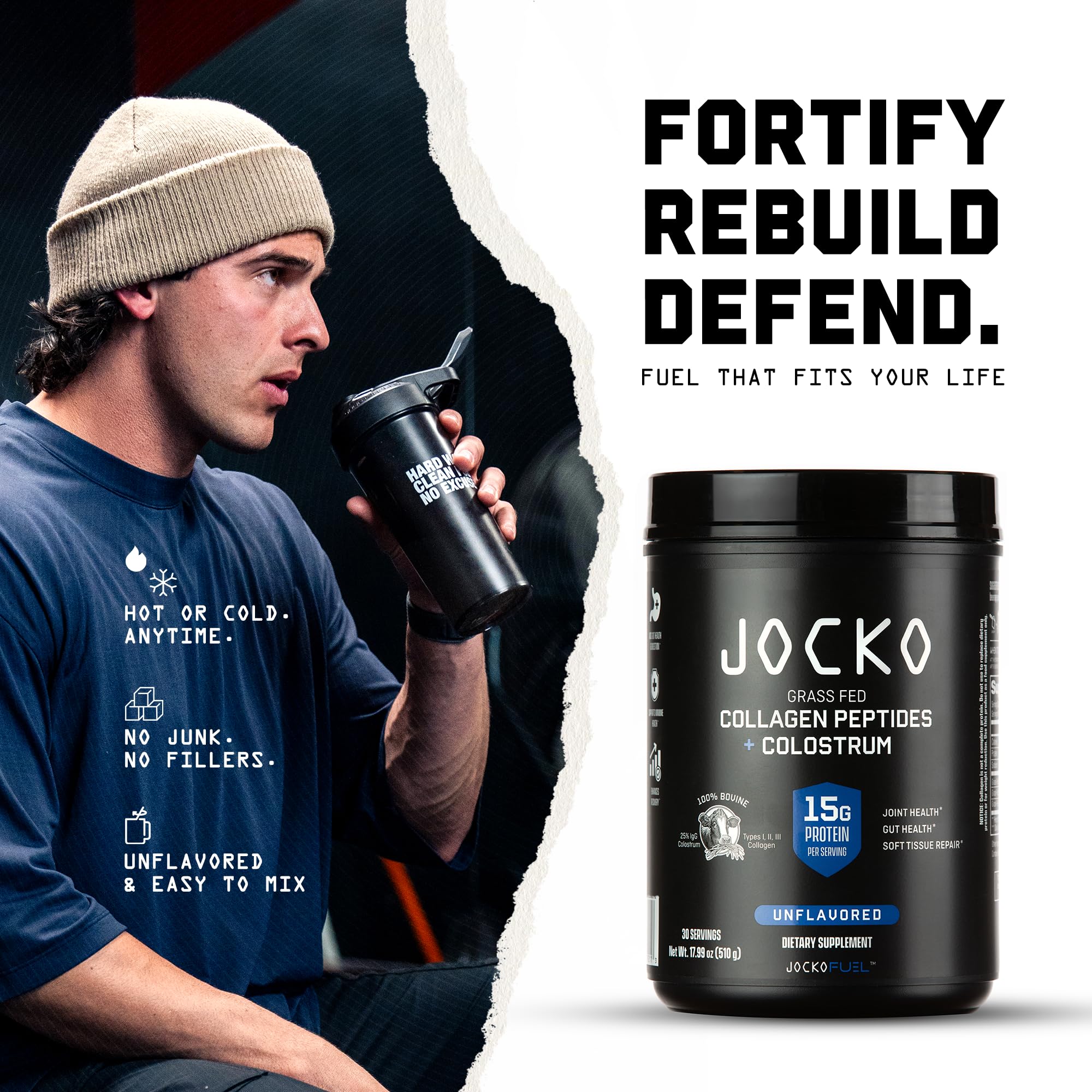 Serving scoop of Jocko Fuel Collagen Powder