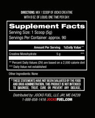 Jocko Fuel Creatine Monohydrate unflavored powder for clean mixing.