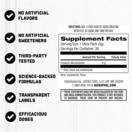 Two travel-size Creatine Stick Packs on white background
