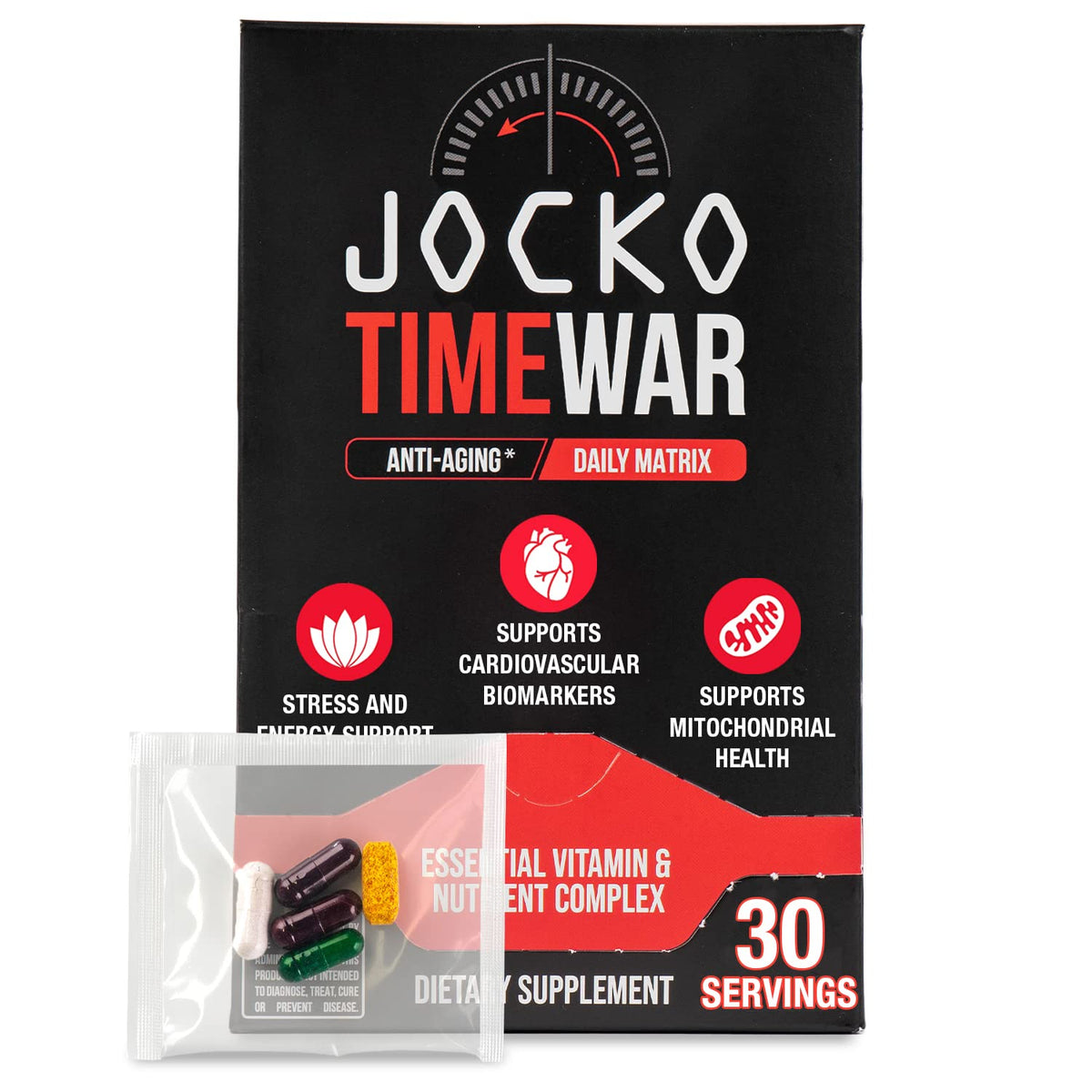 TIME WAR multivitamin bottle - front view