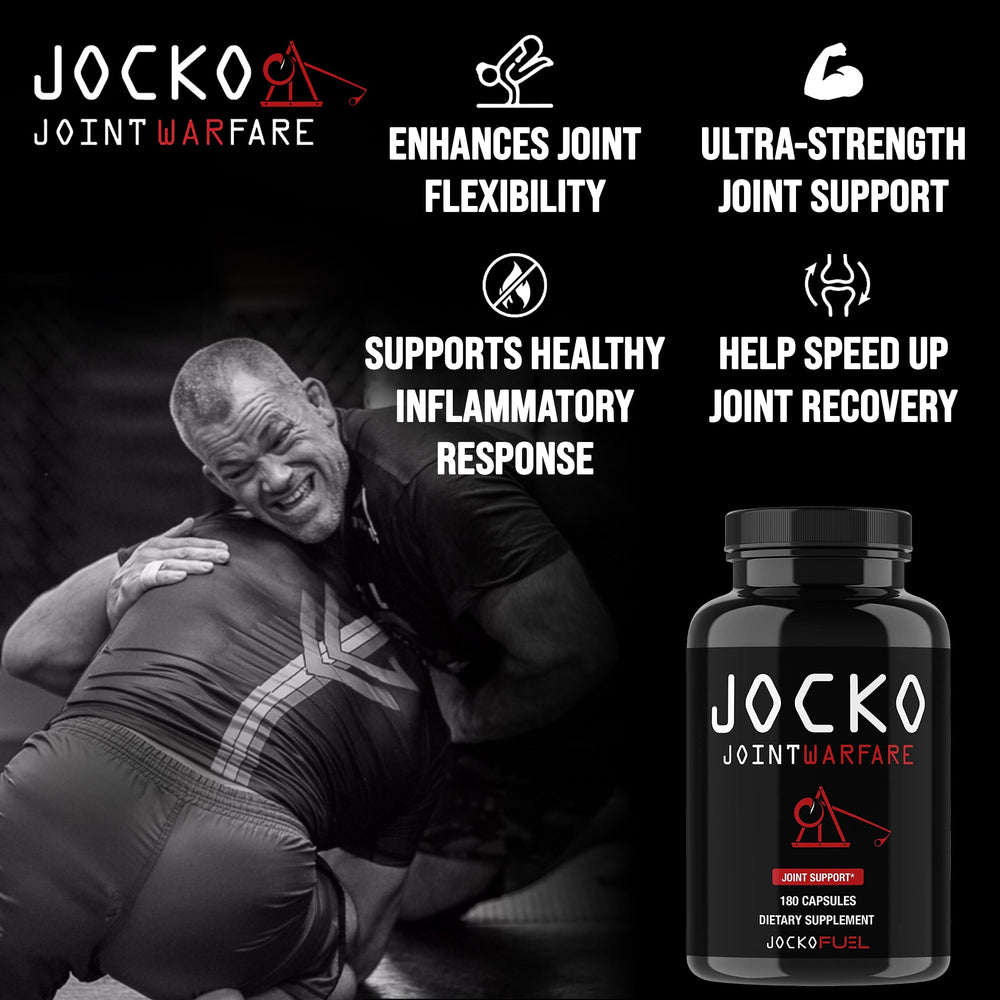 Jocko Fuel turmeric root extract bottle highlighting joint support.