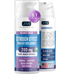 Joellyne Naturals Phytoestrogen Cream packaging highlights plant based formula for daily skin care.