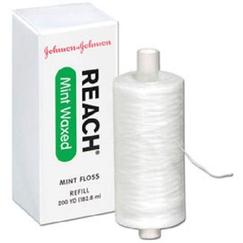 Johnson & Johnson Reach Mint Floss Waxed Refill Spool — 200 yd