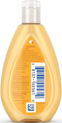 Johnson's Baby Shampoo No More Tears bottle highlighting tear-free use and gentle rinse