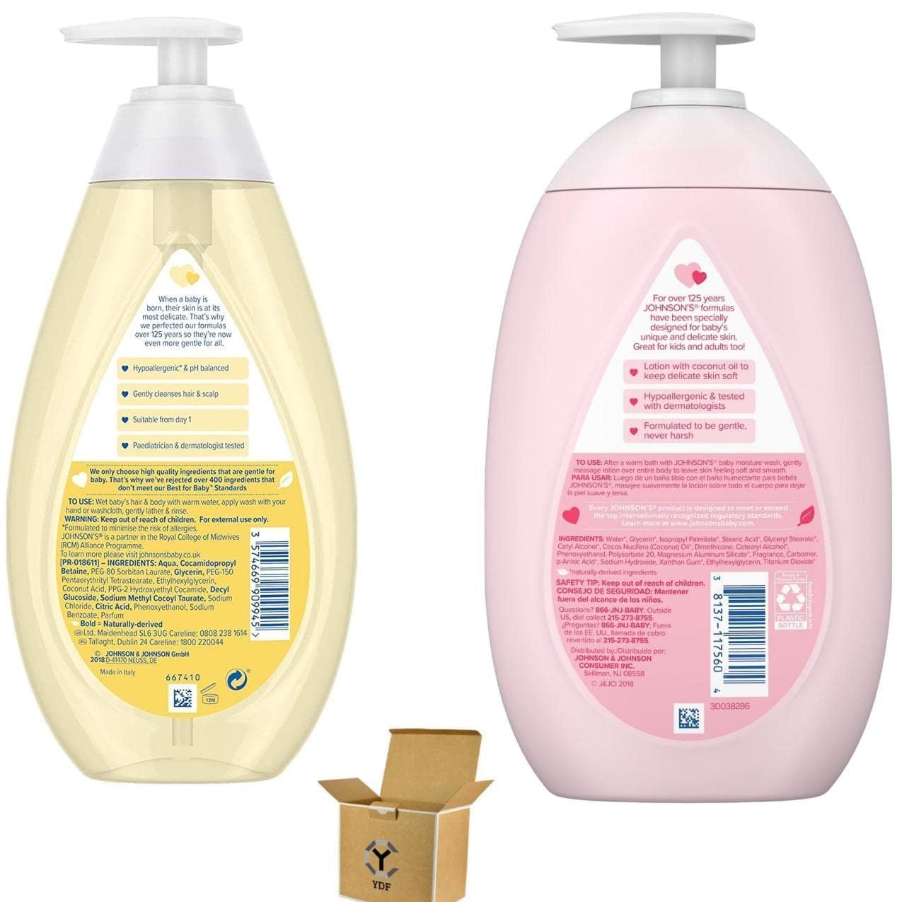 Johnson's Pink Baby Lotion 500ml bottle with coconut oil