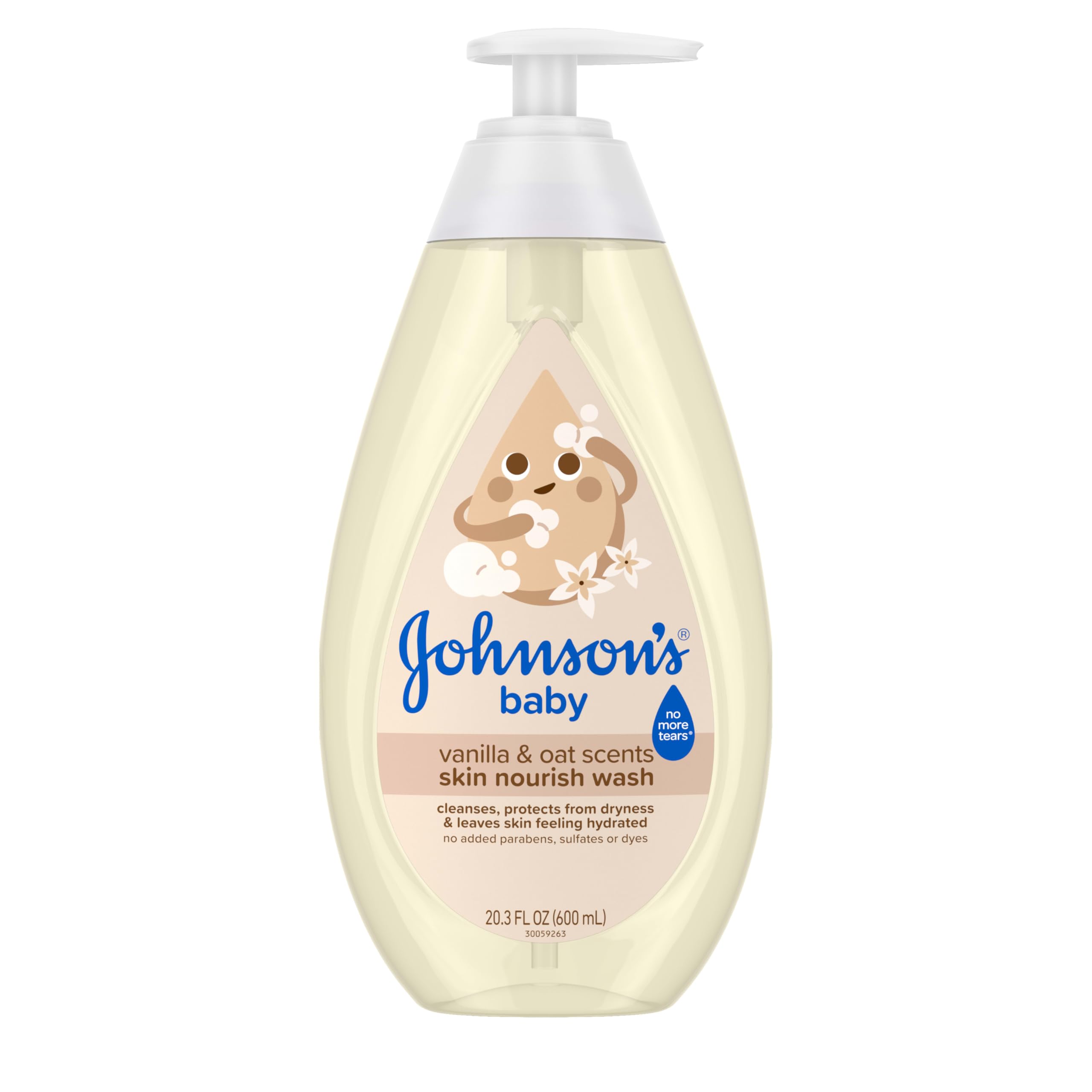 Johnson's Skin Nourishing Moisture Baby Wash bottle with vanilla & oat scent