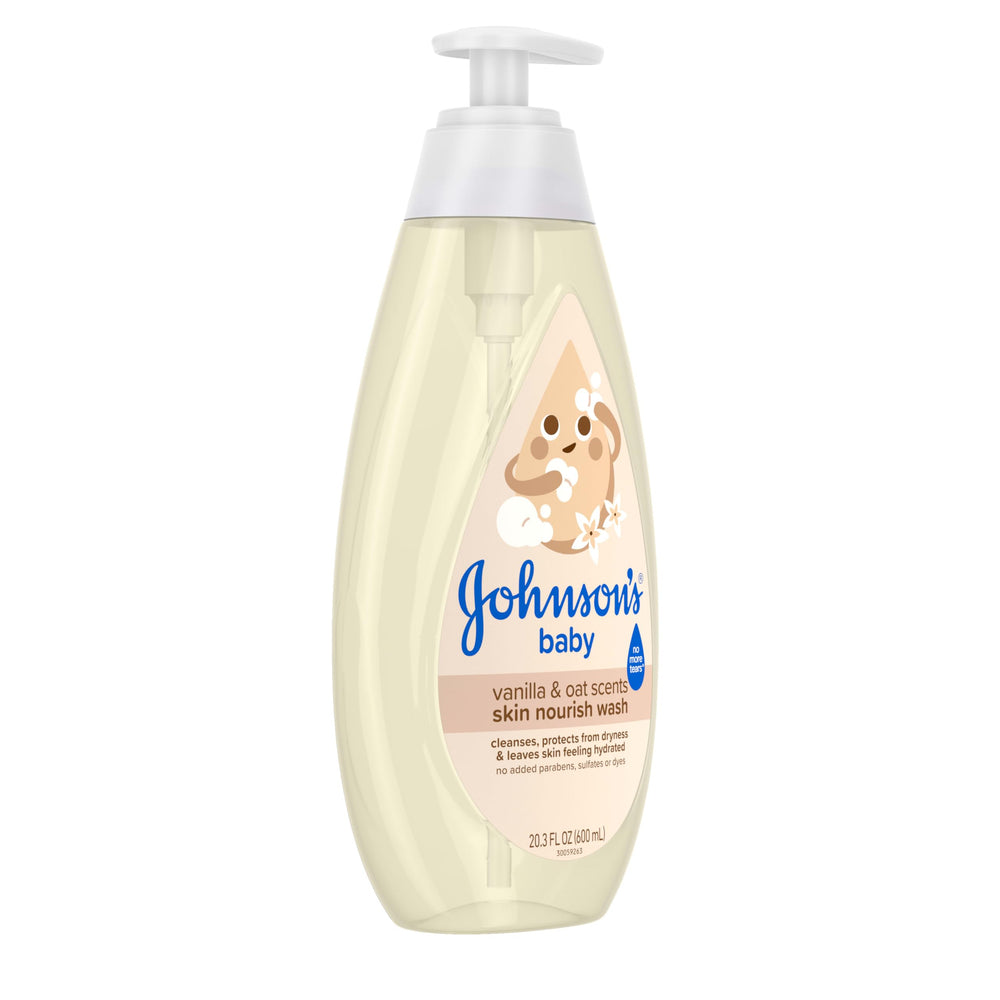 Front view of Johnson's Baby Wash bottle