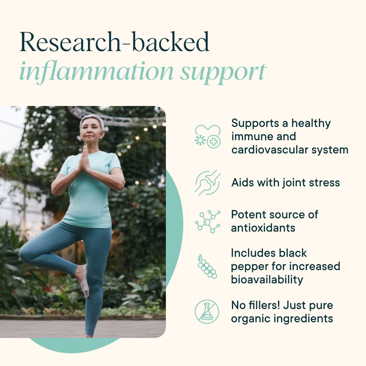 Joint health and cardiovascular support with turmeric
