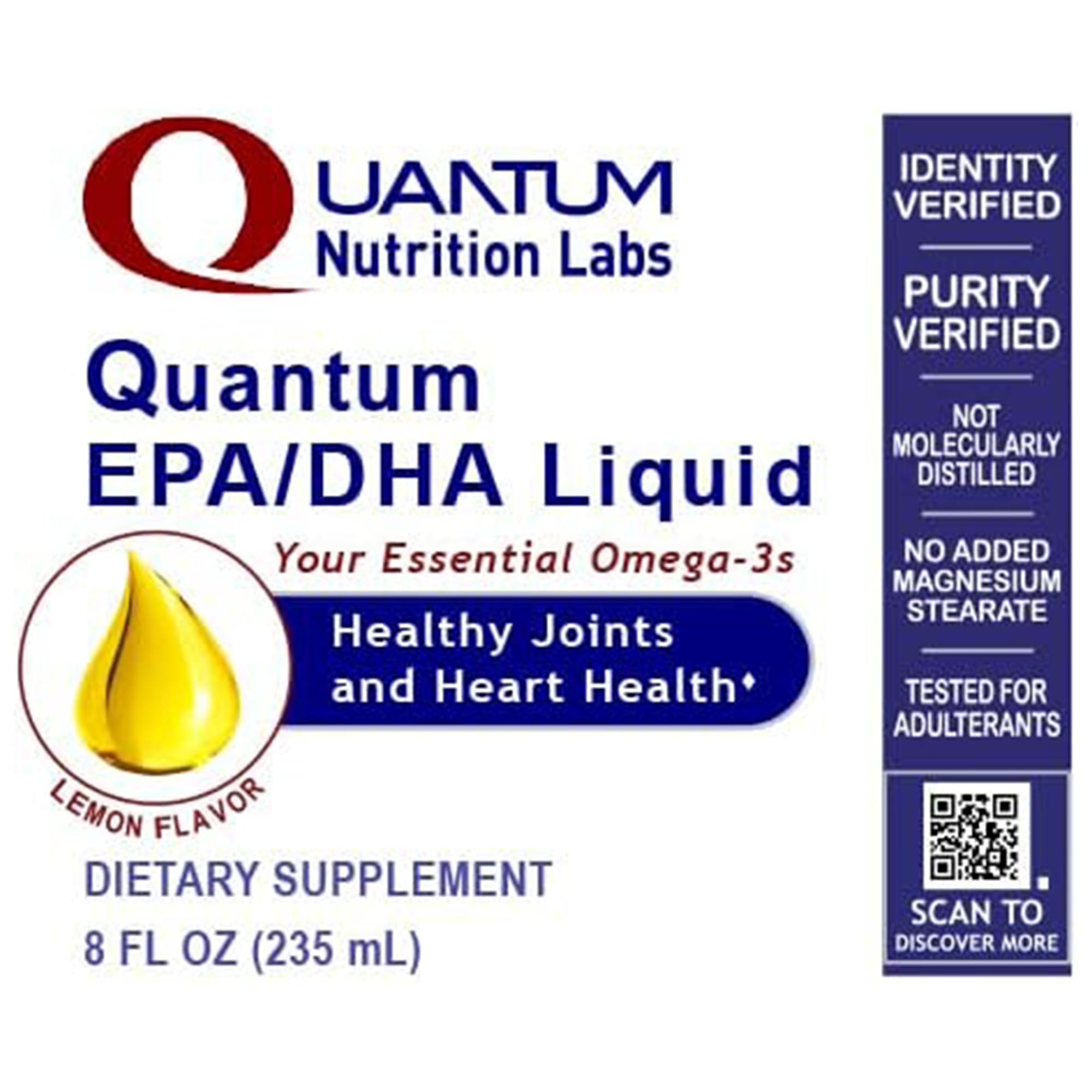 Liquid omega-3 supplement for joint, heart, and brain health