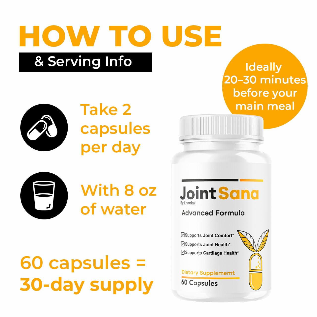 Graphic of Joint Sana supplements packaging