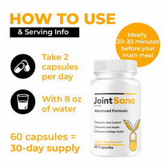 Graphic of Joint Sana supplements packaging