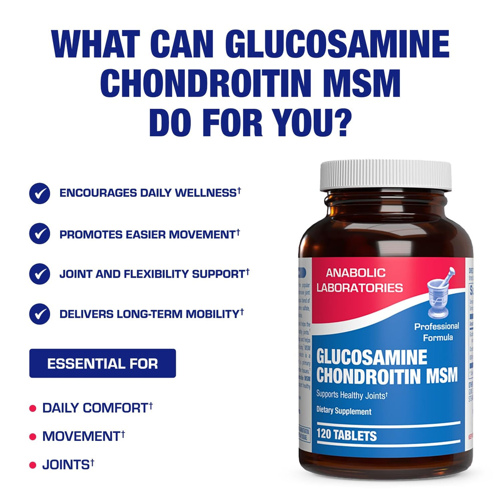 Joint support product featuring glucosamine, chondroitin and MSM