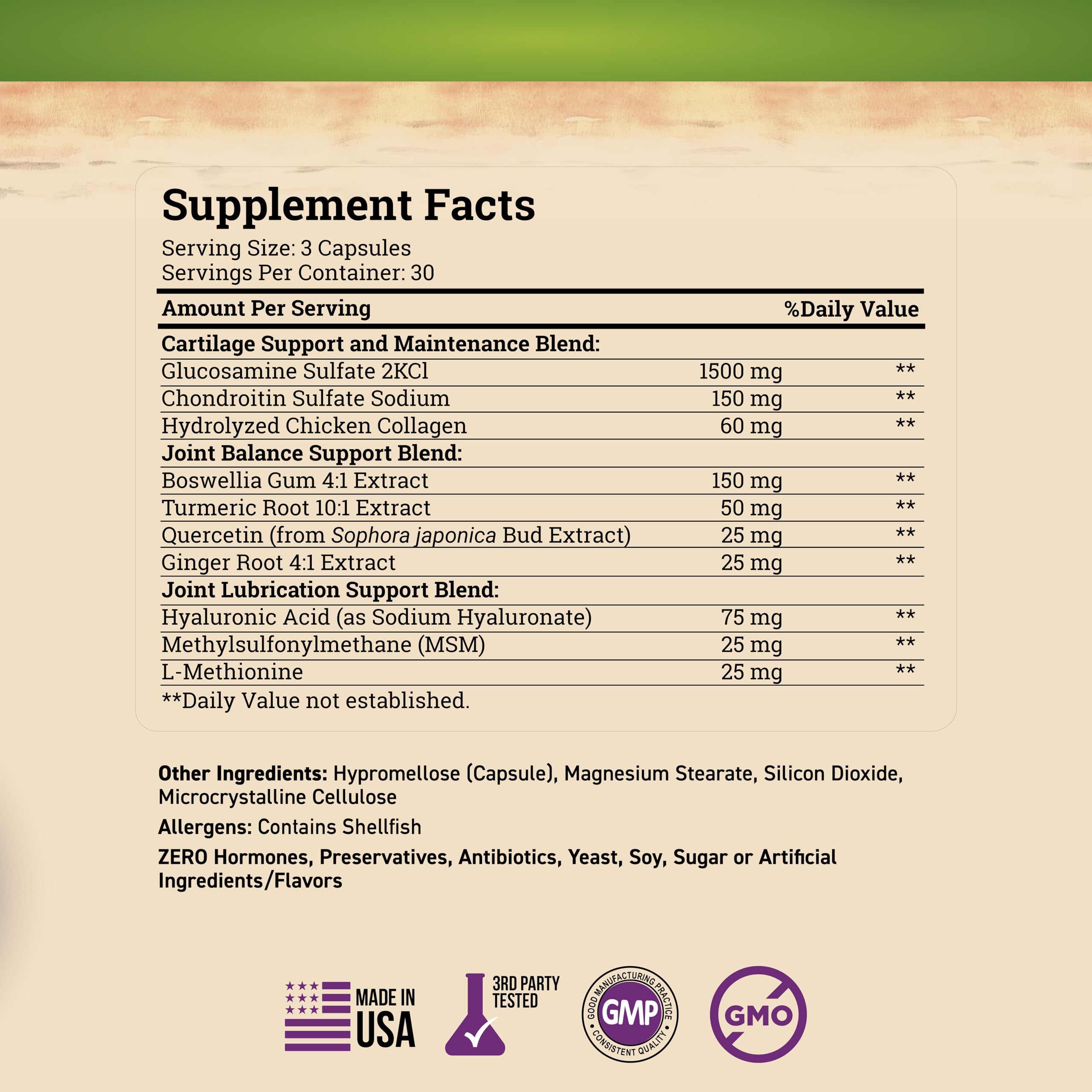 Bottle of Nature's Base joint support supplement