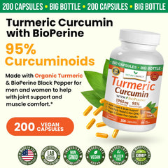 Illustration showing joint support benefits of turmeric curcumin