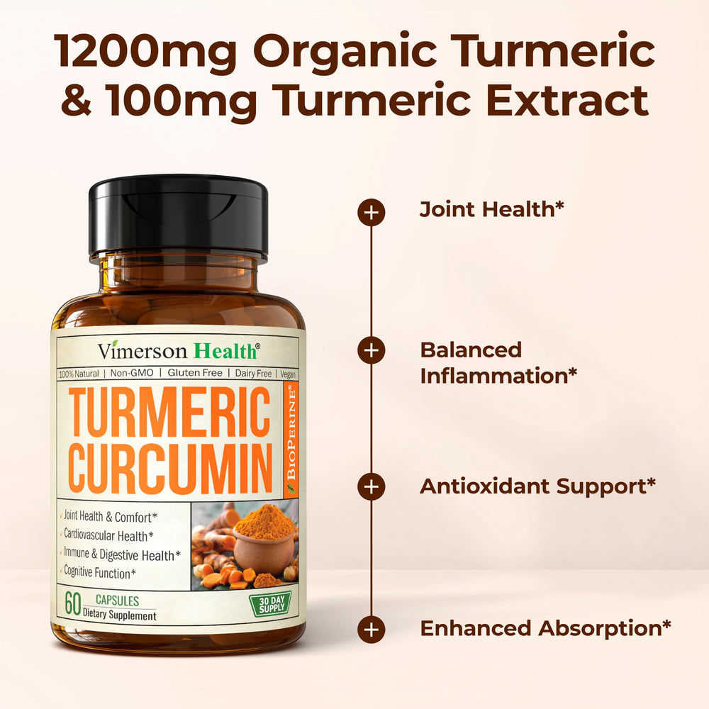Joint support concept with turmeric imagery
