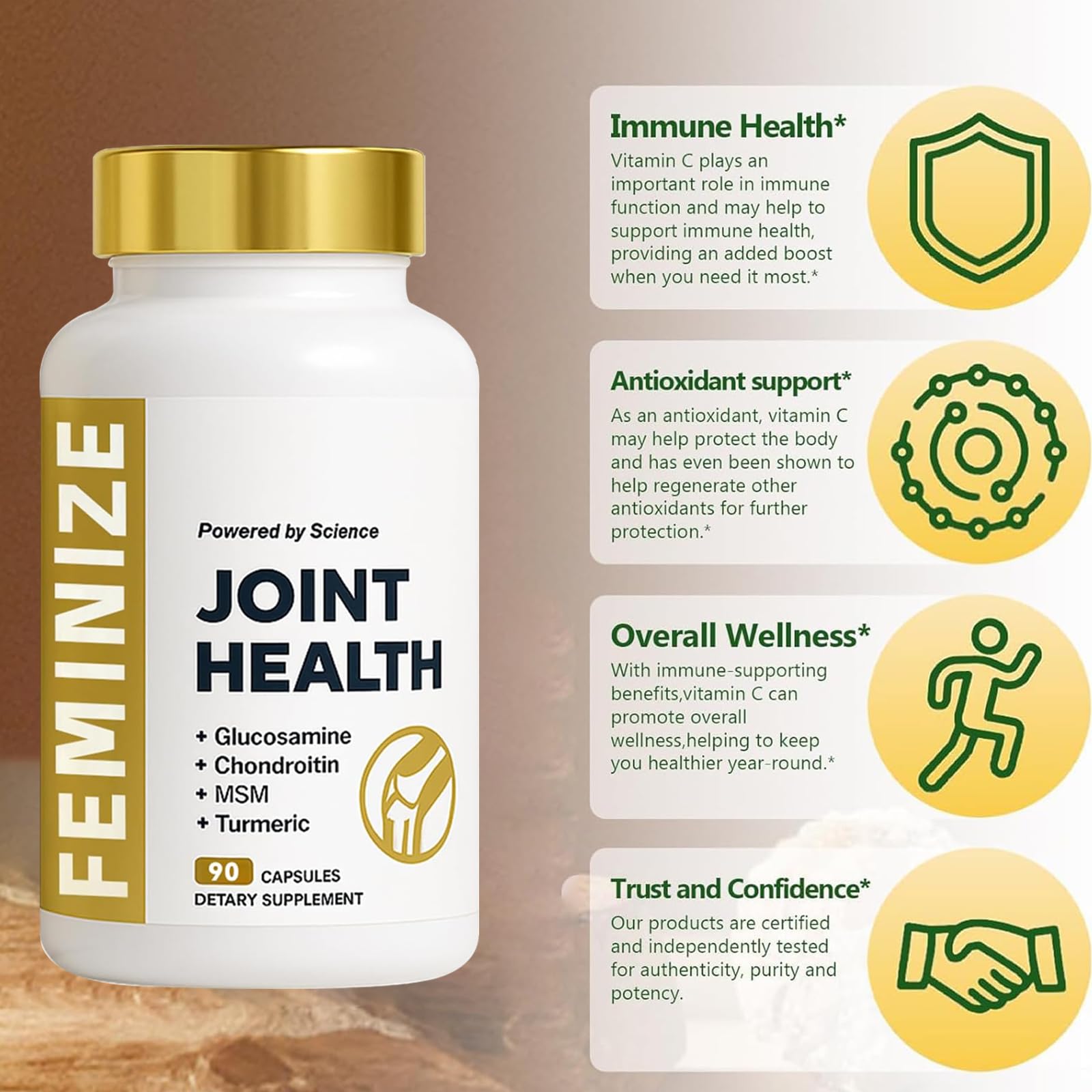 Close-up of Joint Support Supplement capsules