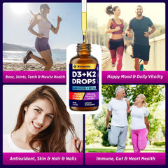 Illustration of joints, skin, hair and nails benefiting from the drops
