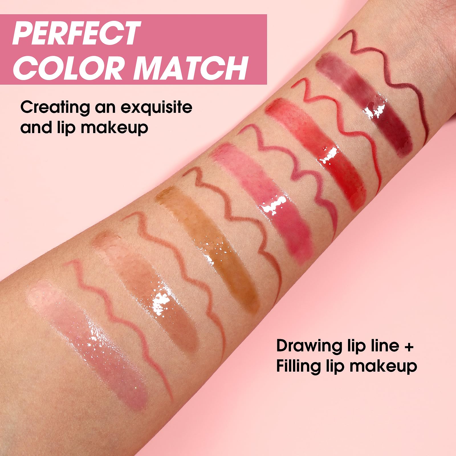Jolilab lip liner swatches demonstrate rich color for everyday looks