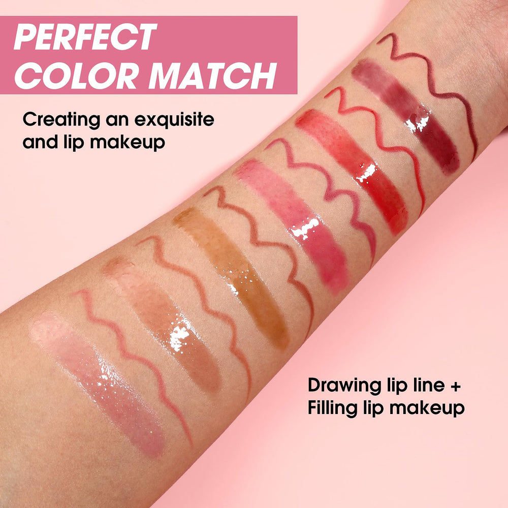 Jolilab lip liner swatches demonstrate rich color for everyday looks