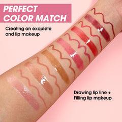 Jolilab lip liner swatches demonstrate rich color for everyday looks