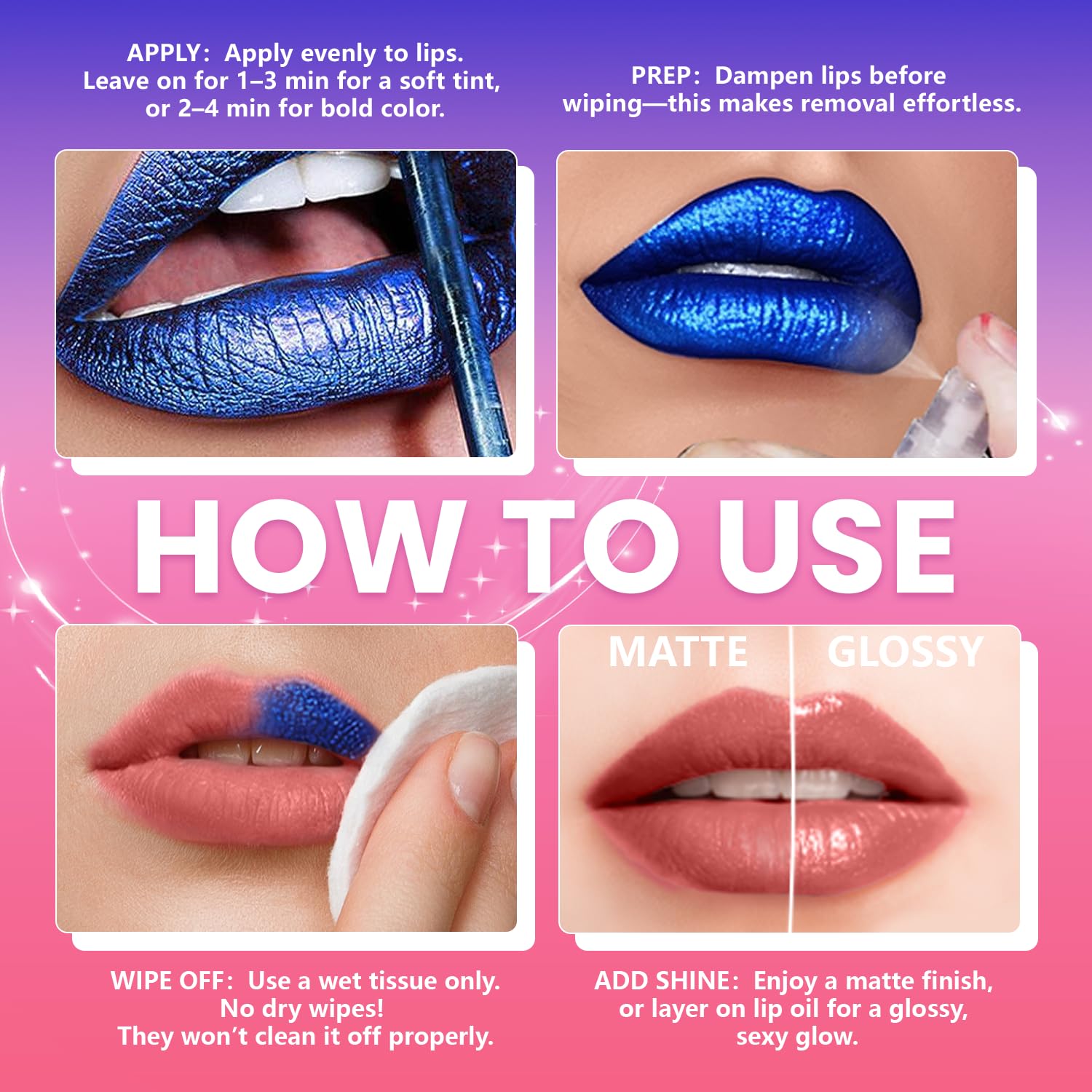 Jolilab Lip Stain Wipe Off stays vibrant through workouts and rain