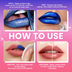 Jolilab Lip Stain Wipe Off stays vibrant through workouts and rain