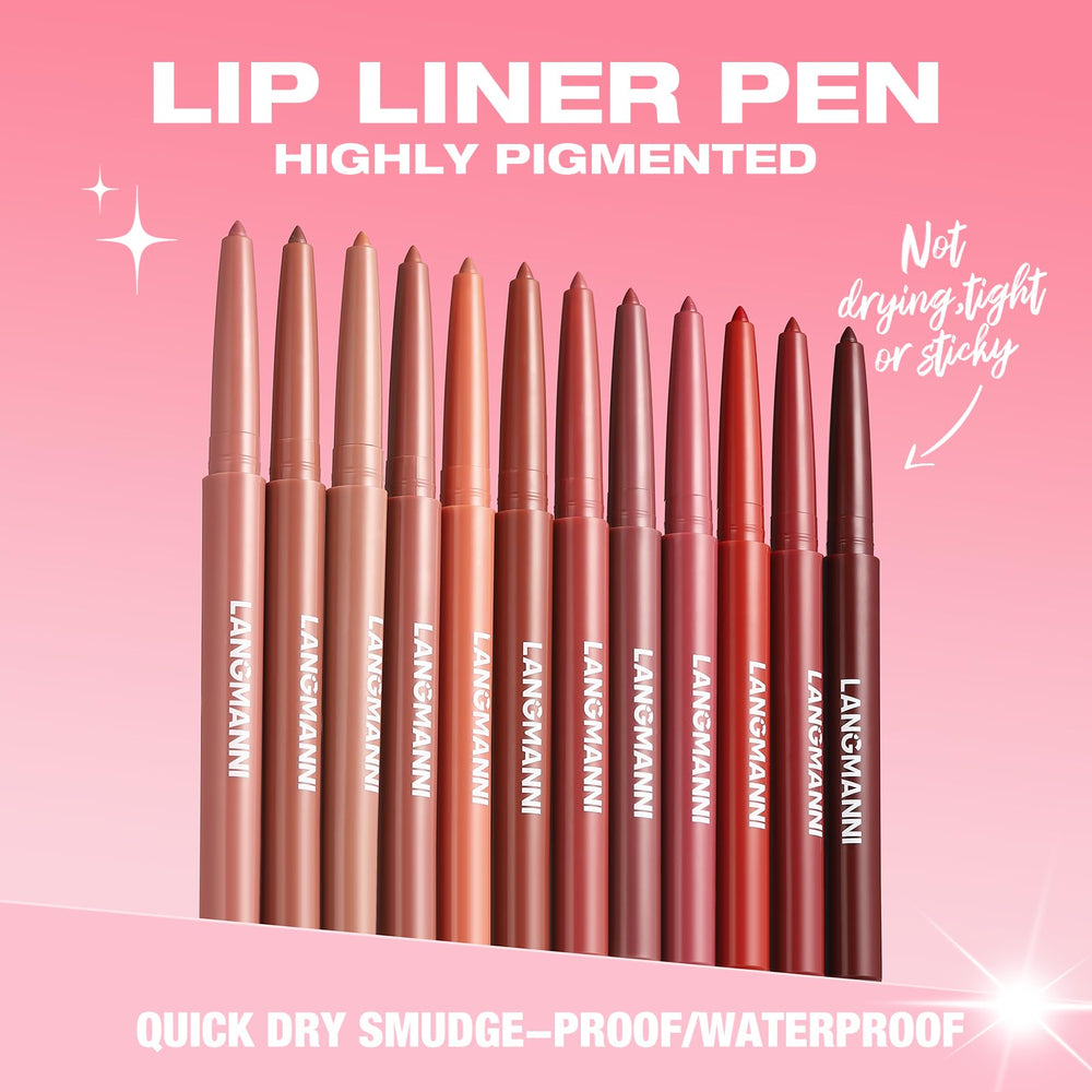 Jolilab lip liner in-use on lips for defined, polished look