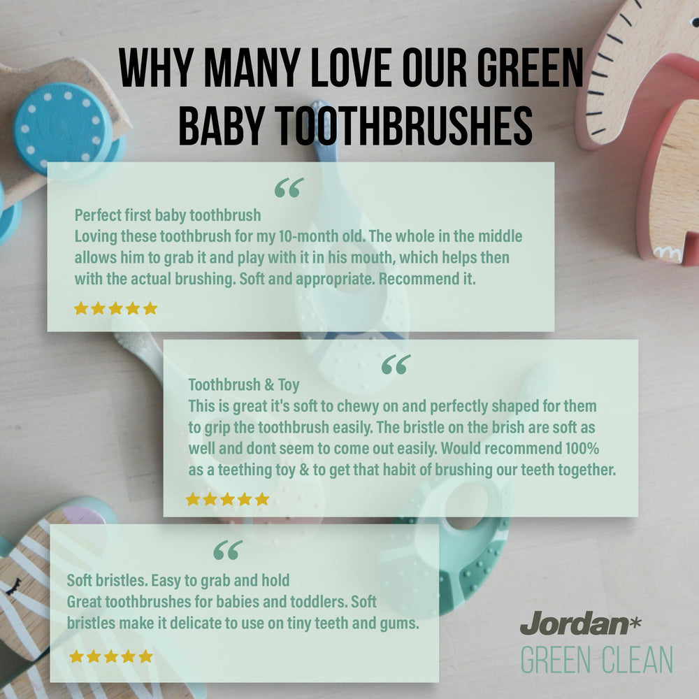Jordan* brush in bathroom scene encouraging daily routine
