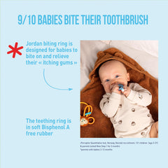Jordan* soft bite ring detail soothing baby gums