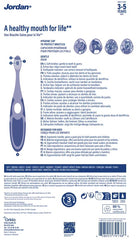 Jordan* toothbrush in bathroom setting promoting easy daily routines