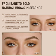 JosurBeauty waterproof brow formula swatch for all-day hold.