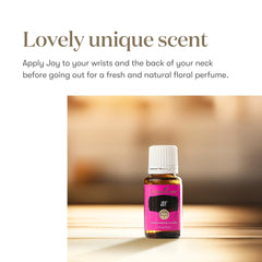 Lifestyle scene promoting emotional balance with Joy Essential Oil