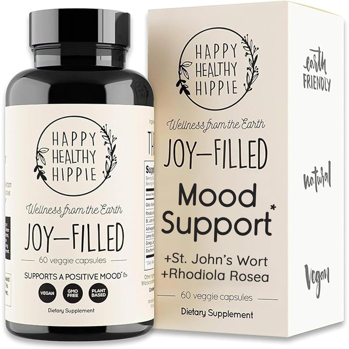 Joy-Filled Mood Support bottle featuring 7-herb complex and St. John's Wort, 60 count