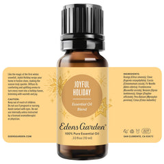 Close-up of Joyful Holiday 10 ml bottle label