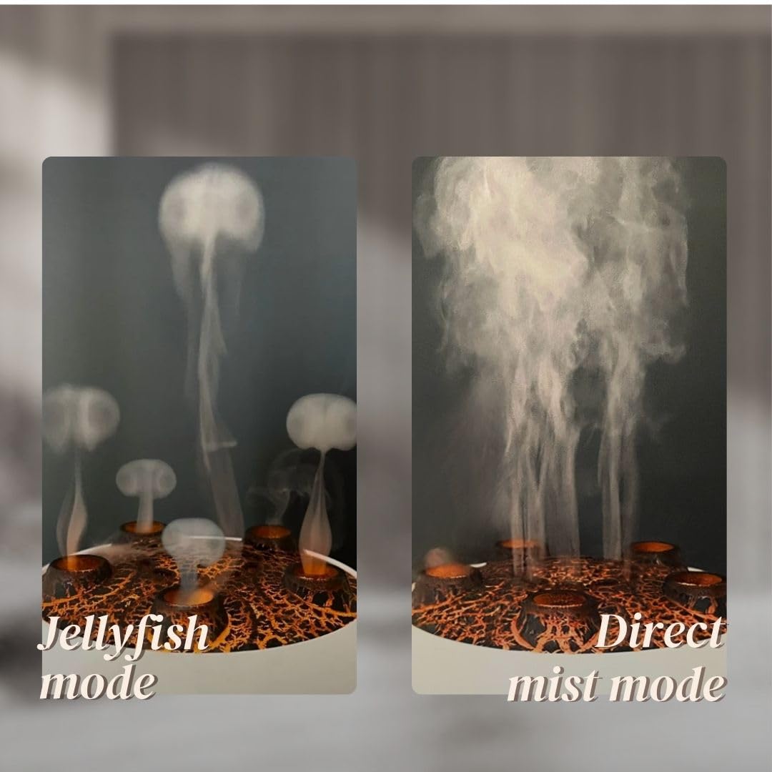 Jellyfish diffuser showing 4 lighting modes