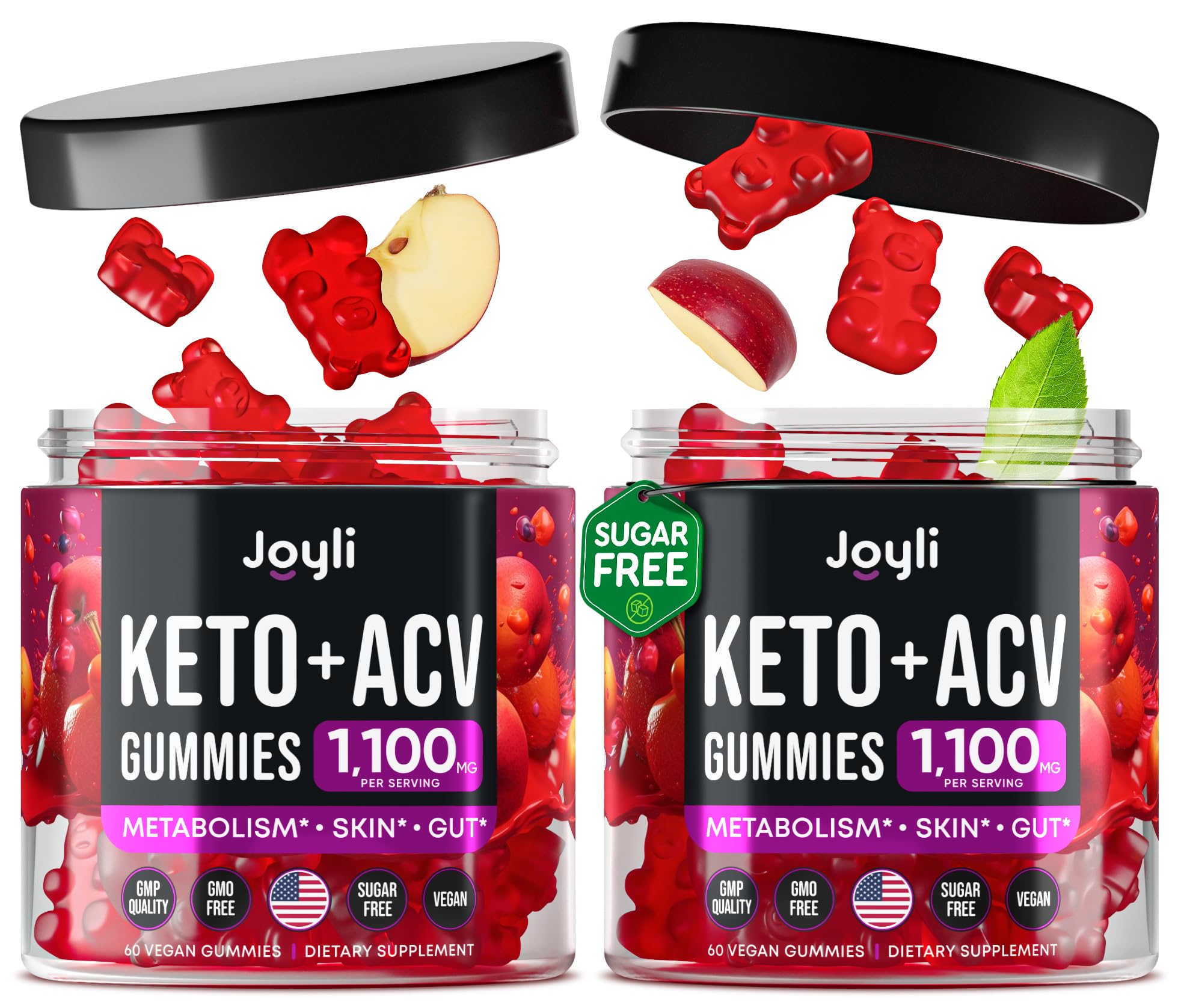 JOYLI Nutrition front packaging showing two‑pack bottle and branding benefit convenience