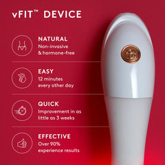 Joylux Photonic Gel bottle beside the device for comfortable sessions.