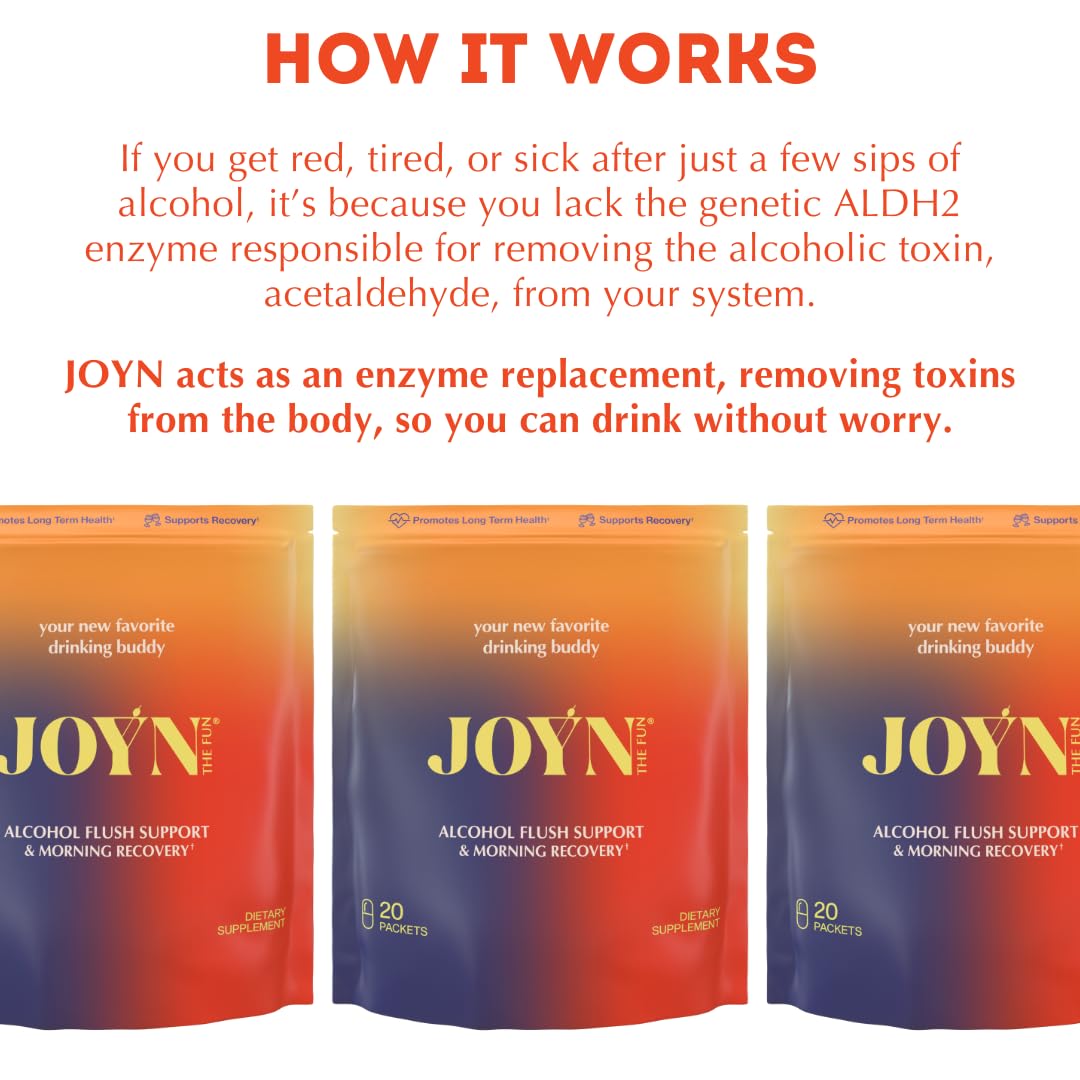 JOYN value-pack morning-use shot illustrating before-bed directions on-the-go.