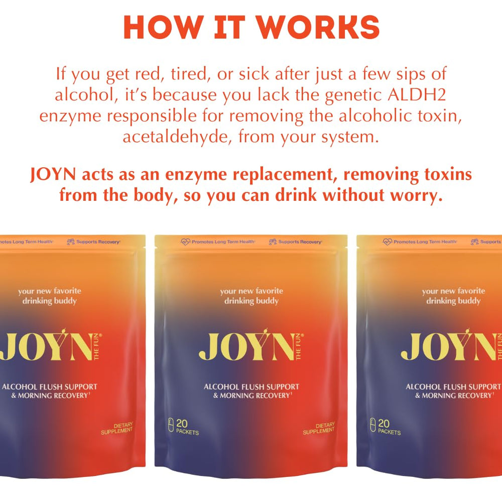 JOYN value-pack morning-use shot illustrating before-bed directions on-the-go.