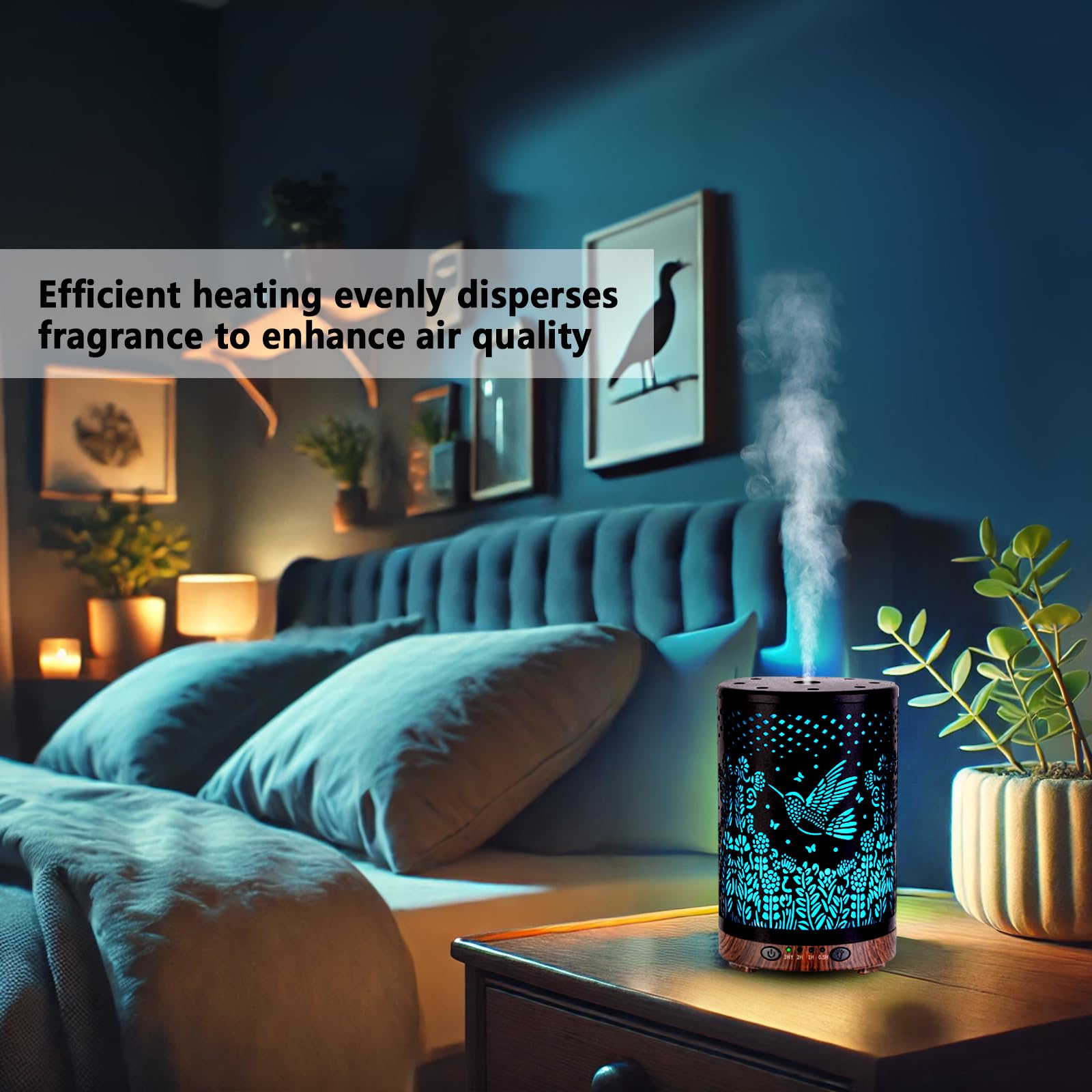 JOYOLO diffuser displaying 7 color LED lights