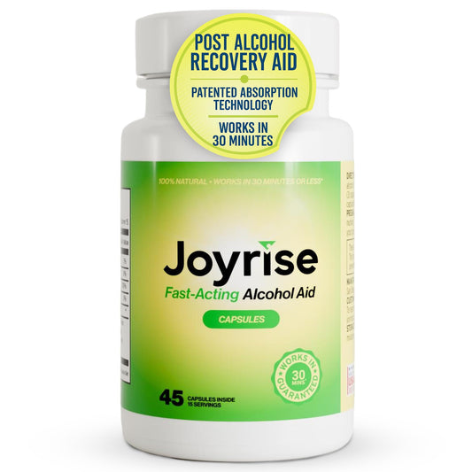 Joyrise After Drinking Aid capsules bottle front supports morning recovery