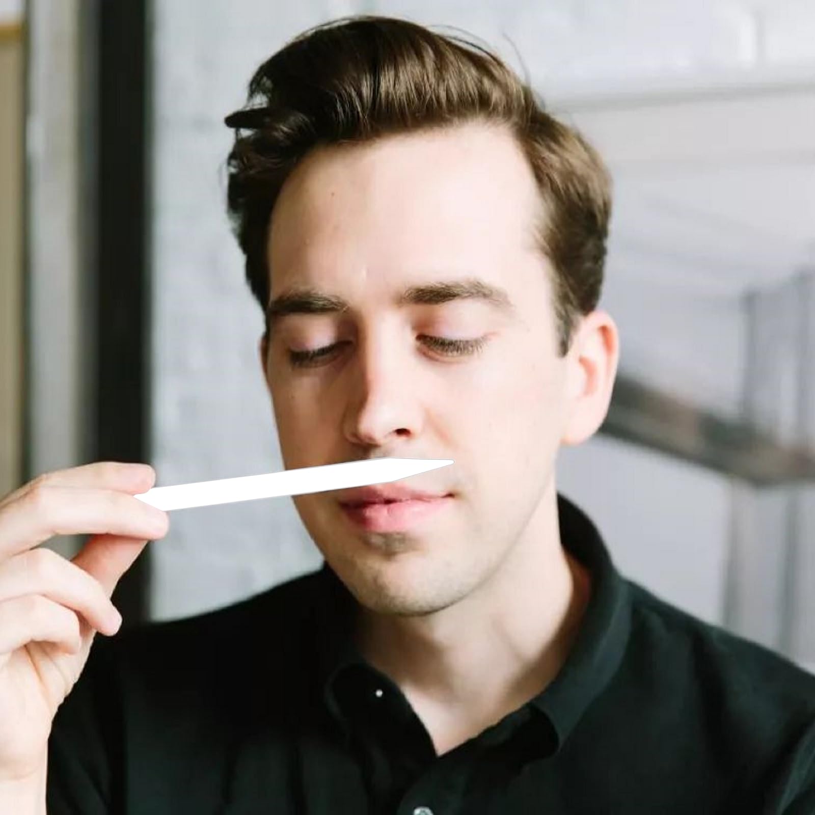 Joysorn perfume test strips have a writing area to label oils.