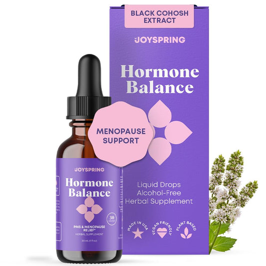 JoySpring Hormone Balance Drops bottle and label