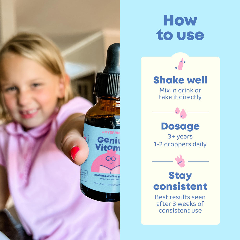 Sugar-free JoySpring Kids B Complex liquid for kids