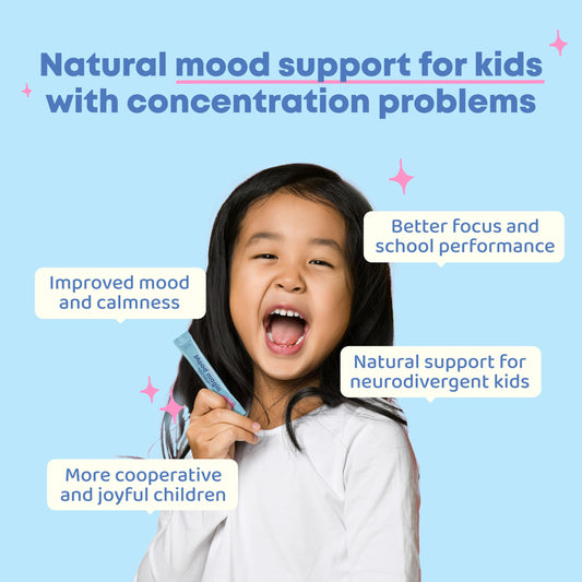Close-up of pixie sticks powder for JoySpring Mood Magic for Kids