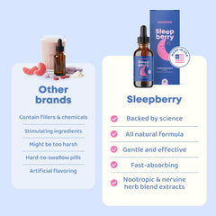 Dropper dispensing Sleepberry melatonin for kids